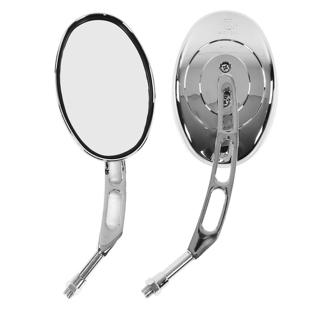 2pcs 10mm Motorcycle Rear View Side Mirror Left Right Clear Vision Universal Chrome Replacement for Suzuki