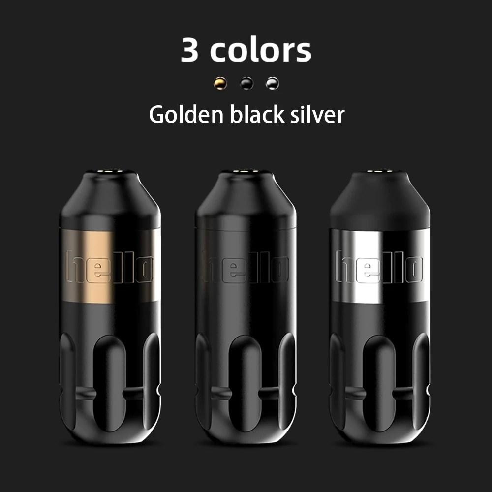 Tattoo Kit Tattoo Machine KISS OF DRAGON Rotary Stroke Motor Grip RCA Interface 40mm 33mm, 1 Piece, 3.Black