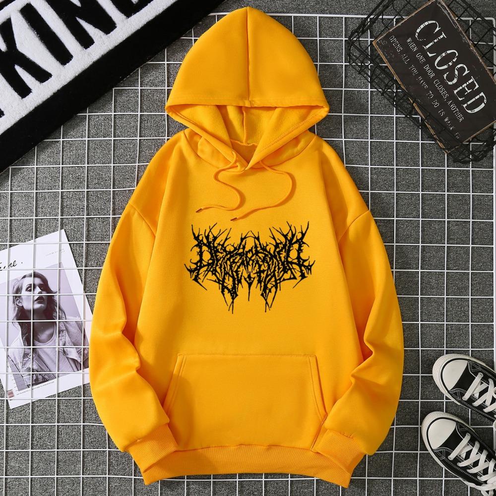 Mingxin Clothing Fleece Hooded Sweater Women's European and American Style American Autumn and Winter Pattern Printing Loose 2025 Student Jacket