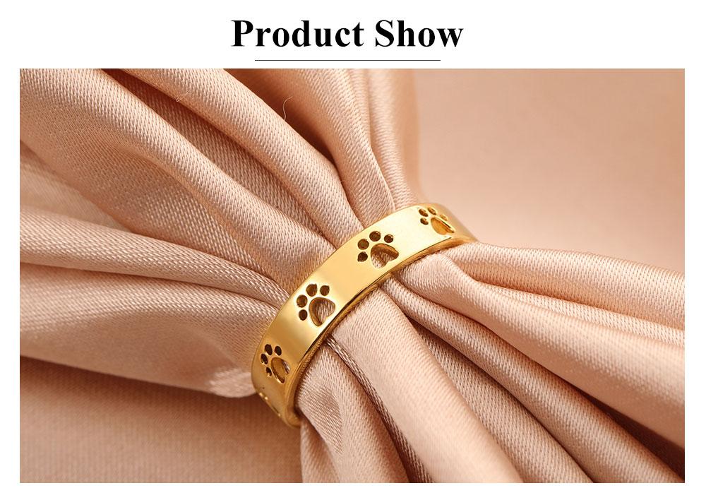Cazador Stainless Steel Cat Dog Paw Rings for Women Gold Color Animal Pet Footprint Ring Jewelry Valentine Gift Wholesale 2026
