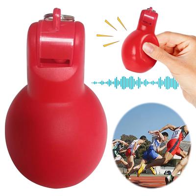 Hand Squeeze Whistle Sports Whistle Safety Survival Whistle Emergency Whistle for Indoor Outdoor Home School Sports