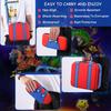 Nintendo Switch Deluxe Edition Storage Pouch Carrying Denim Travel Protective Hardshell Large Storage Bag with Soft 26 Console Pro and Shoulder Strap