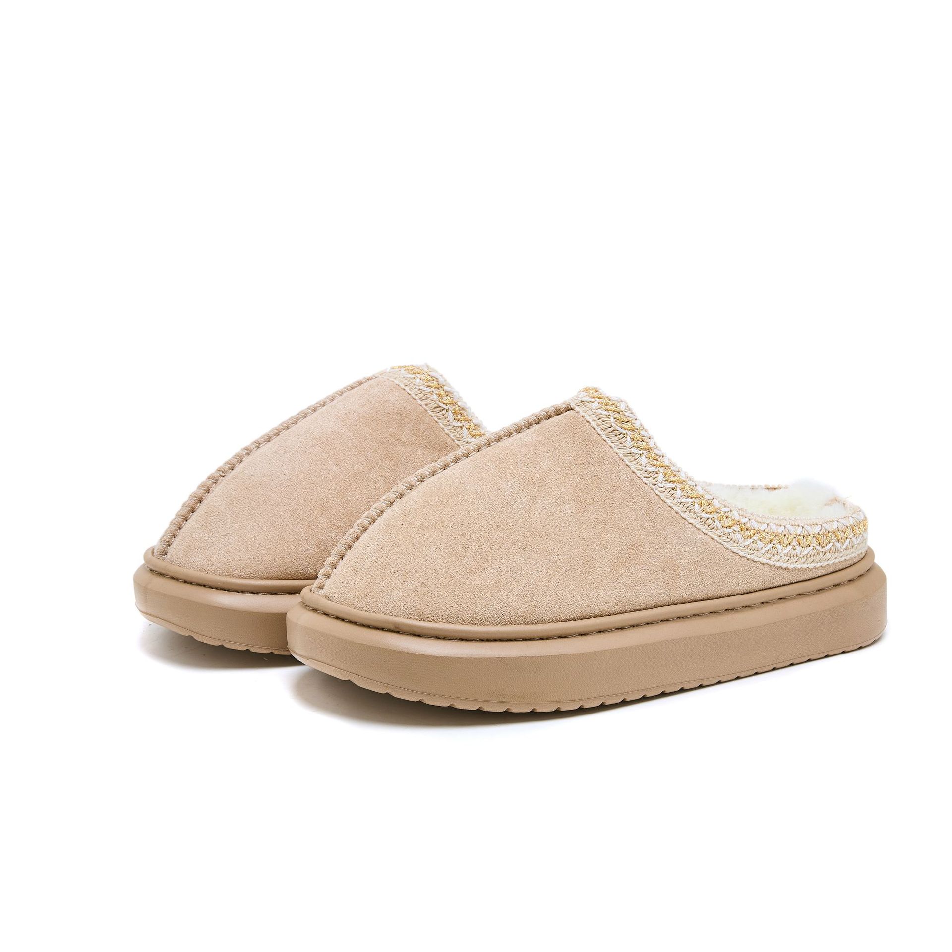 

Взрывоопасная обувь зимняя пара на толстой подошве пушистые тапочки домашние в этническом стиле теплые и флисовые нескользящие хлопковые тапочки 36-37 хаки