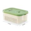 Refrigerator Sealed Box for Vegetable Fruit Crisper Box with Drain Basket Double-layer Food Organizer Containers Reusable Case