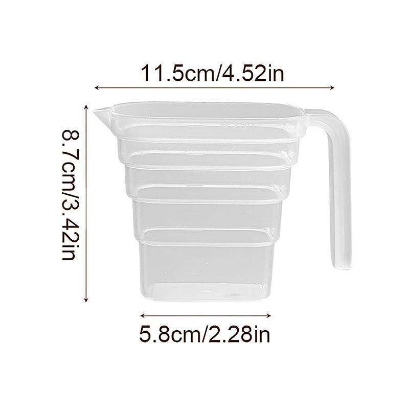 250 ml plastový priehľadný odmerný pohár s odstupňovaním Domácnosť Kuchyňa Pečenie Merací nástroj Dizajn s rukoväťou Poháre