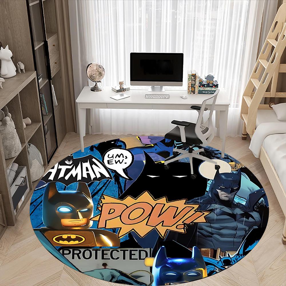 1pc Batman Comics Office Round Area Rug, Under Office Chairs Bedroom Living Room Home Decor, Room Deco, Available In Various Sizes