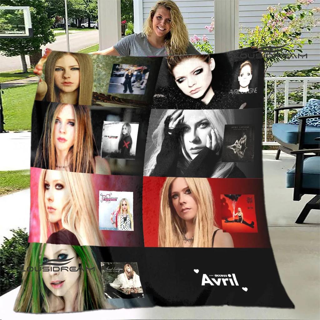 Singer AVRIL LAVIGNE Printed blanket Flannel Warm blankets Soft and comfortable blanket bed linings cubre cama Birthday Gift