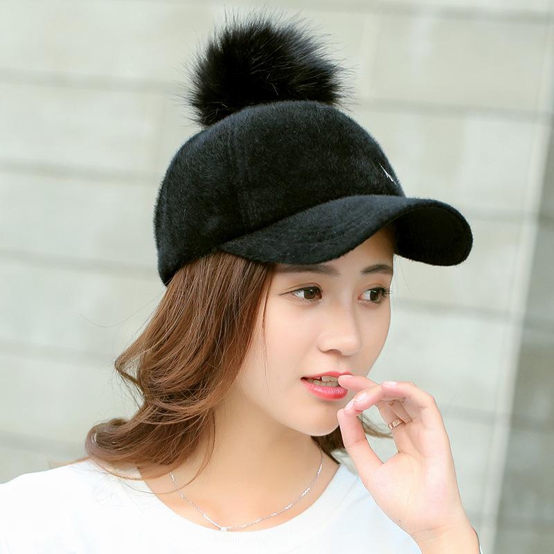 Autumn and Winter Baseball Cap Women's Warm Duck Tongue Hat Korean Version Warm Baseball Cap