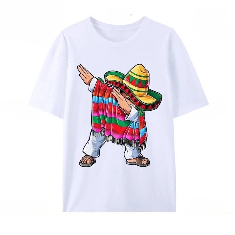 Dabbing Mexican Poncho Cinco De Mayo Women Sombrero Dab Hot Sale Summer T Shirt Premium Fashion Family Tee Tops Funny Clothes S