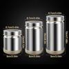 Stainless Steel Tea Tin Large Capacity 800/1000/1200ml Sealed Tea Can Moisture-proof with Visual Cover Coarse Grains Storage Box