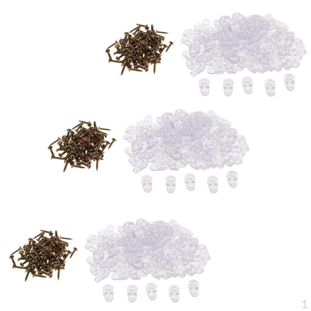 

300x Прозрачные пластиковые зажимы для стекла Держатель экрана