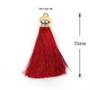 2Pcs Mix Color Silk Satin Tassel Charm Necklace Earring Findings Tassels For Jewelry Making Gold Caps Mob Straps