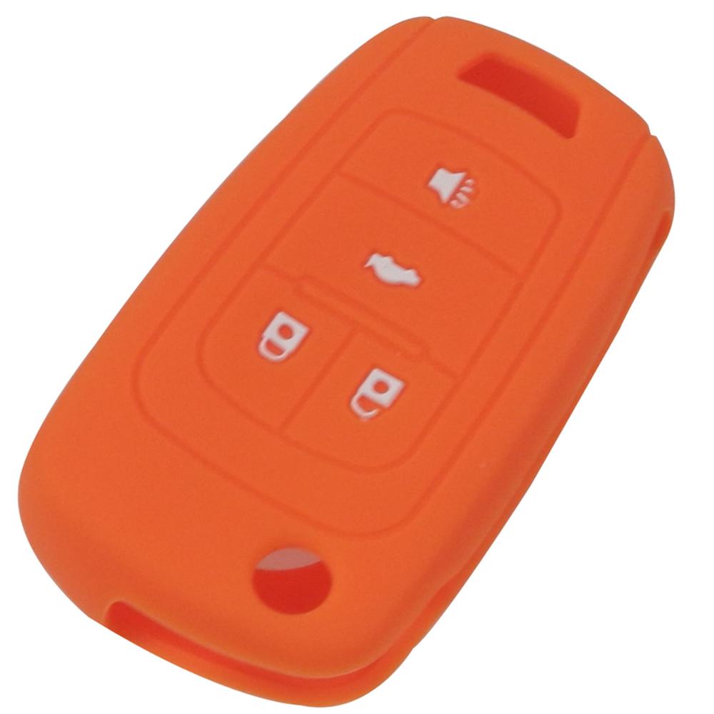 

jingyuqin Пульт 4 кнопки Силиконовый Складной Чехол для ключа автомобиля для Chevrolet Cruze Trax Lova Malibu для Buick для Opel Mokka оранжевый