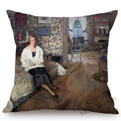 French Painter Edouard Vuillard Abstract Impressionism Home Decorative Oil Painting Sofa Throw Pillow Cases Linen Cushion Cover