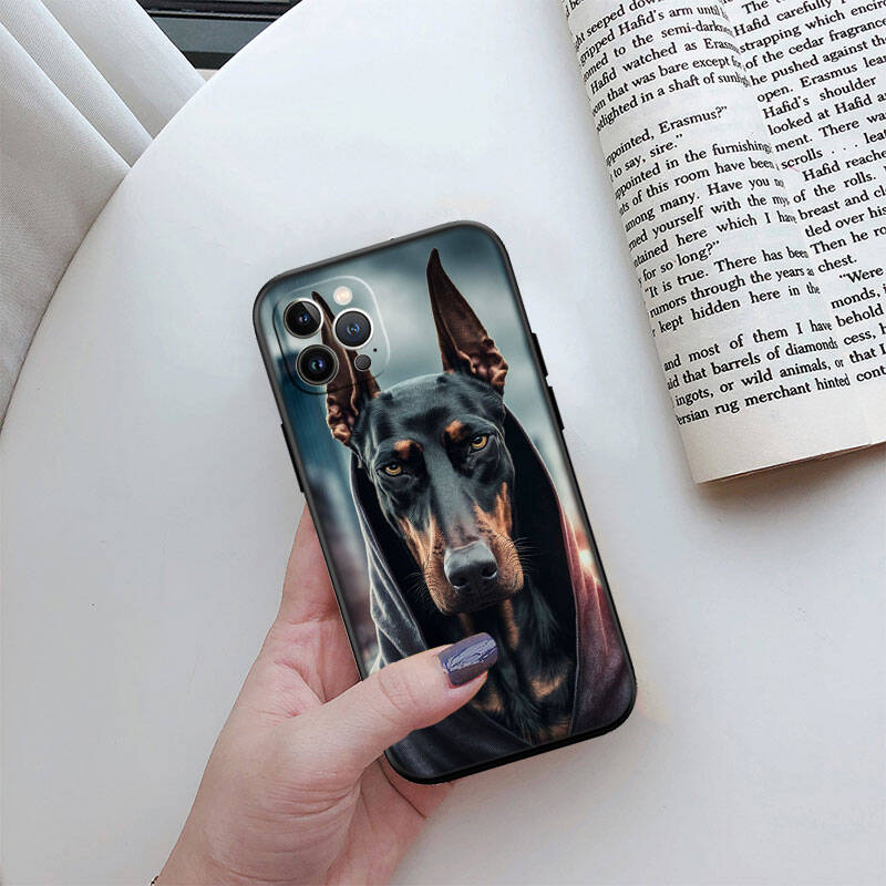 MH42 Dobermann Dog Phone Shell for Samsung S20 S21 S22 S23 S24 FE Ultra Plus Lite S21S A55 A07 A17 F06 F16 M06 M16 M56 A36 A37 A57