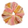 Französisch Weiß Texturiertes Scrunchie Haargummi Dehnbarer Stoff Sanftes Haaraccessoire Für Büro Party Alltag