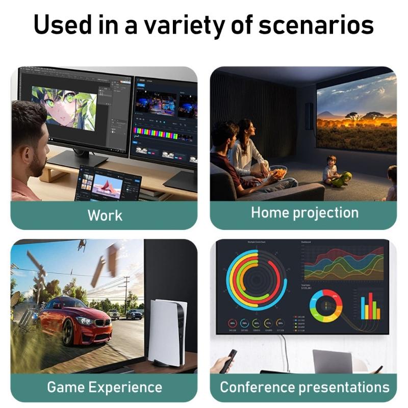 Flexible 4K60hz 2.0 HDTV Extension Cable Support 60Hz Refreshing Rate, Gold Plated for Superior Clarity