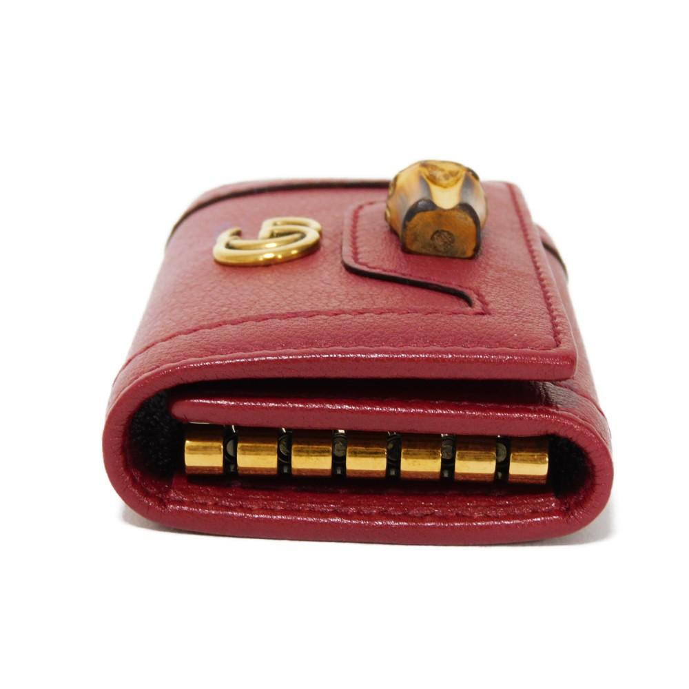 Used Diana Bamboo 6-Key Chain (9539) 658636 17Q0T 6638 7949 Double G Red GG Marmont Rosso Ancora Unisex from Japan