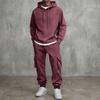 Men's 2-Piece Zip-Up Jacket and Cargo Pants Set Color Elastic Waist Tapered Leg Outdoor Casual Sportswear