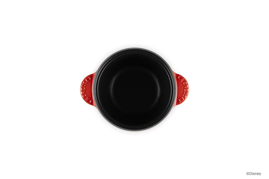 LE CREUSET Mickey Every Enamel Cast Iron Cherry Red Oven and Dishwasher Safe Japanese Mouse/Cocotte 18" Pot, (Start Knob), [Official Product]