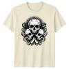Three Skulls Crown Of Thorns Skulls Gothic Mens Graphic Tee