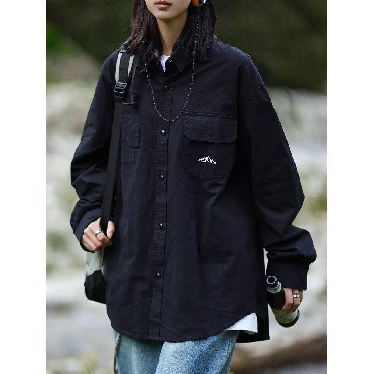 Spring and Autumn Cotton Long-Sleeved Shirt Workwear Retro Coat Mountain Casual Fashion Brand Ruan Handsome Shirt Men