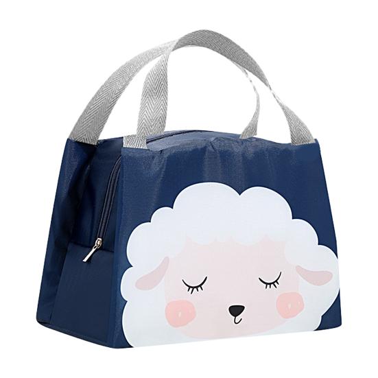 Excellent Cartoon Pattern Soft Texture Bento Tote Children Insulated Lunch Pack Bag for Picnic