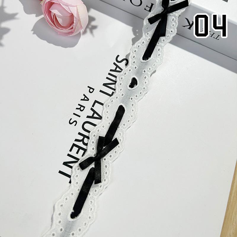 1Yard Bow Pleated Lace Ribbon Handmade Diy Decoration Baby Clothes Skirt Hem Edge Clothing Lace Curtains Home Decor Accessories