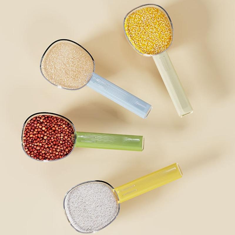 Pet Cats Dog Feeding Spoon Rice Measuring Cup Digging Noodles Spoon Snacks Sealing Clamps Measuring Spoon Enduring