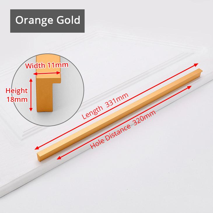 KAK American Style Black Cabinet Handles Gold T Bar Aluminum Alloy Kitchen Cupboard Pulls Drawer Knobs Furniture Handle Hardware
