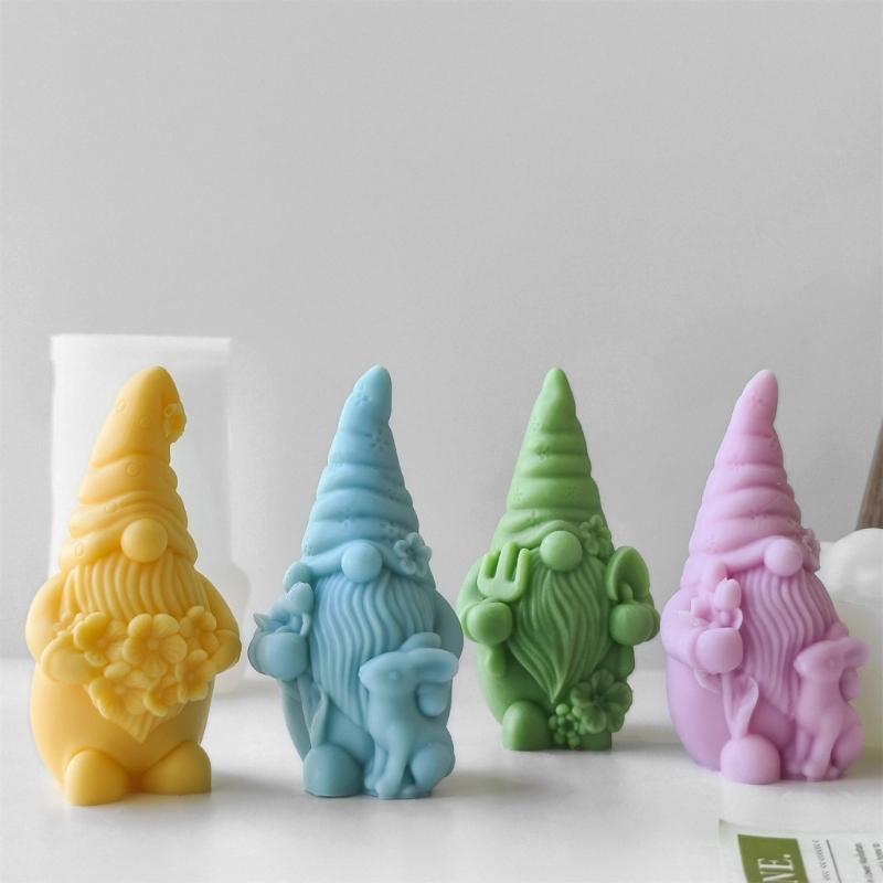 Zwerg-Silikonform zur Kerzenherstellung, 3D-Zwerg-Harz-Bastelformen, Silikonstruktur, geeignet für ästhetische Raumdekorationen