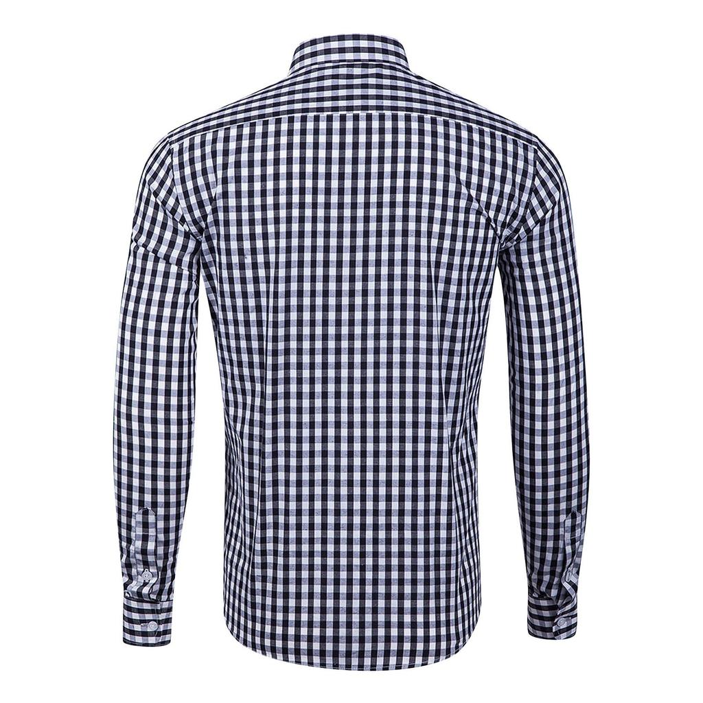 Men's Shirt Autumn Retro Plaid Lapel Long Sleeve Shirt Casual Shirt