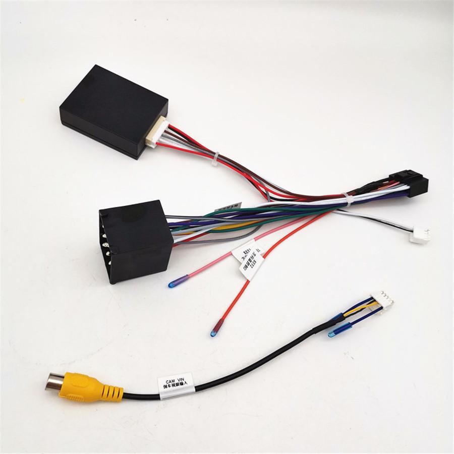 Car 16Pin Power Wiring Harness Cable Adapter With Canbus Box Rear Camera Cable For BMW E46/E39(1995-2000)/E53(99) Install Aftermarket Android Stereo