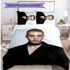 hyunjin Printed 3PCS Bedding Set Soft Breathable Duvet Cover Pillowcases Set Washable Bedroom Decor Home Gift