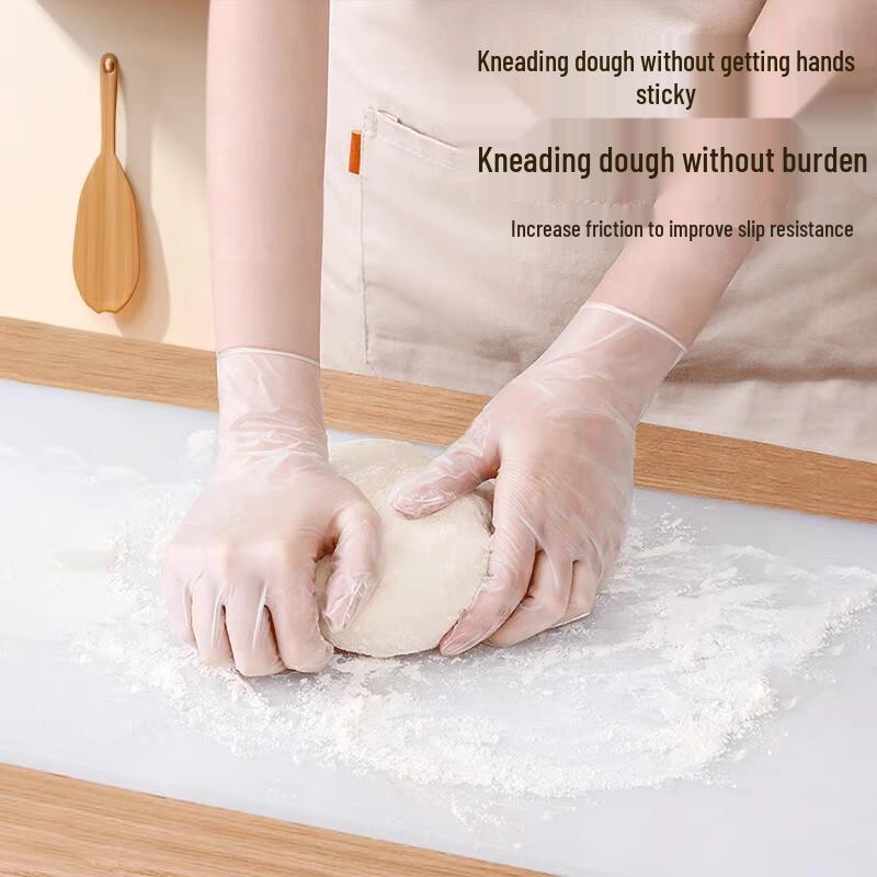 Hexinyue Disposable PVC Gloves, Large, 100 Count