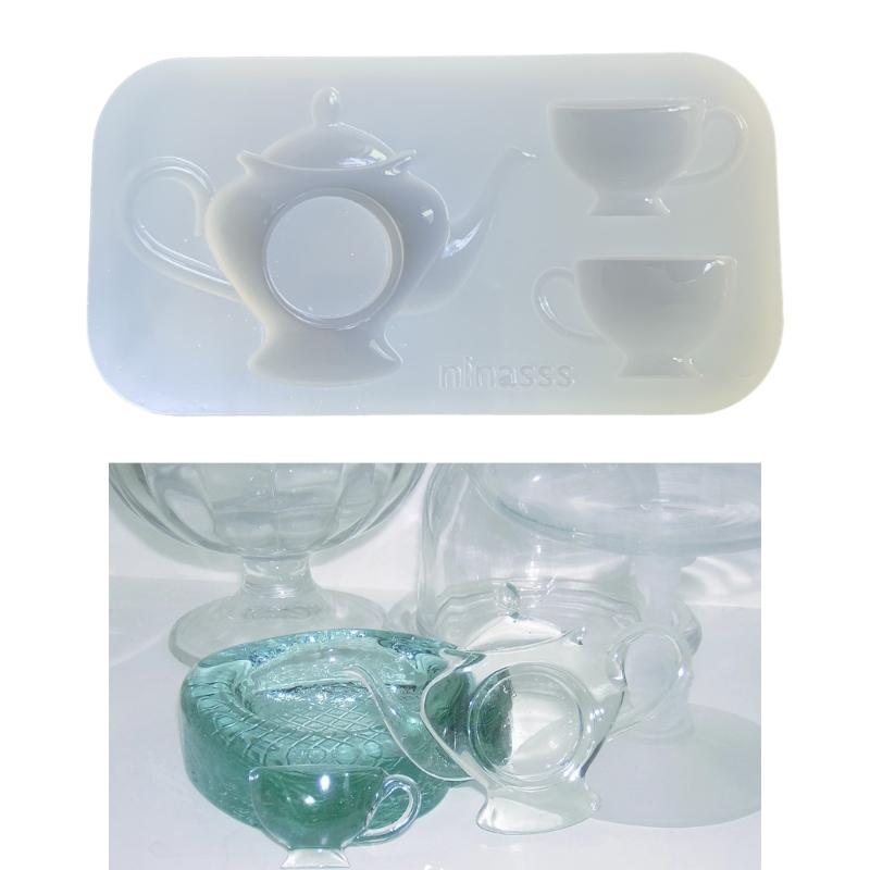 Practical Silicone Mold Liquid Sand Teapot Accessories Mould Unique Epoxy Resin Jewelry Molds for Crafting Enthusiasts