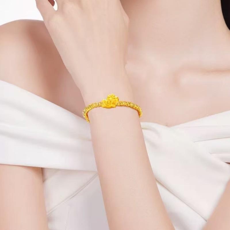 Immediately Have Money, Natal Year Bracelet, Women'S New Chinese High-End Small Broken Gold, Broken Safety Bracelet.