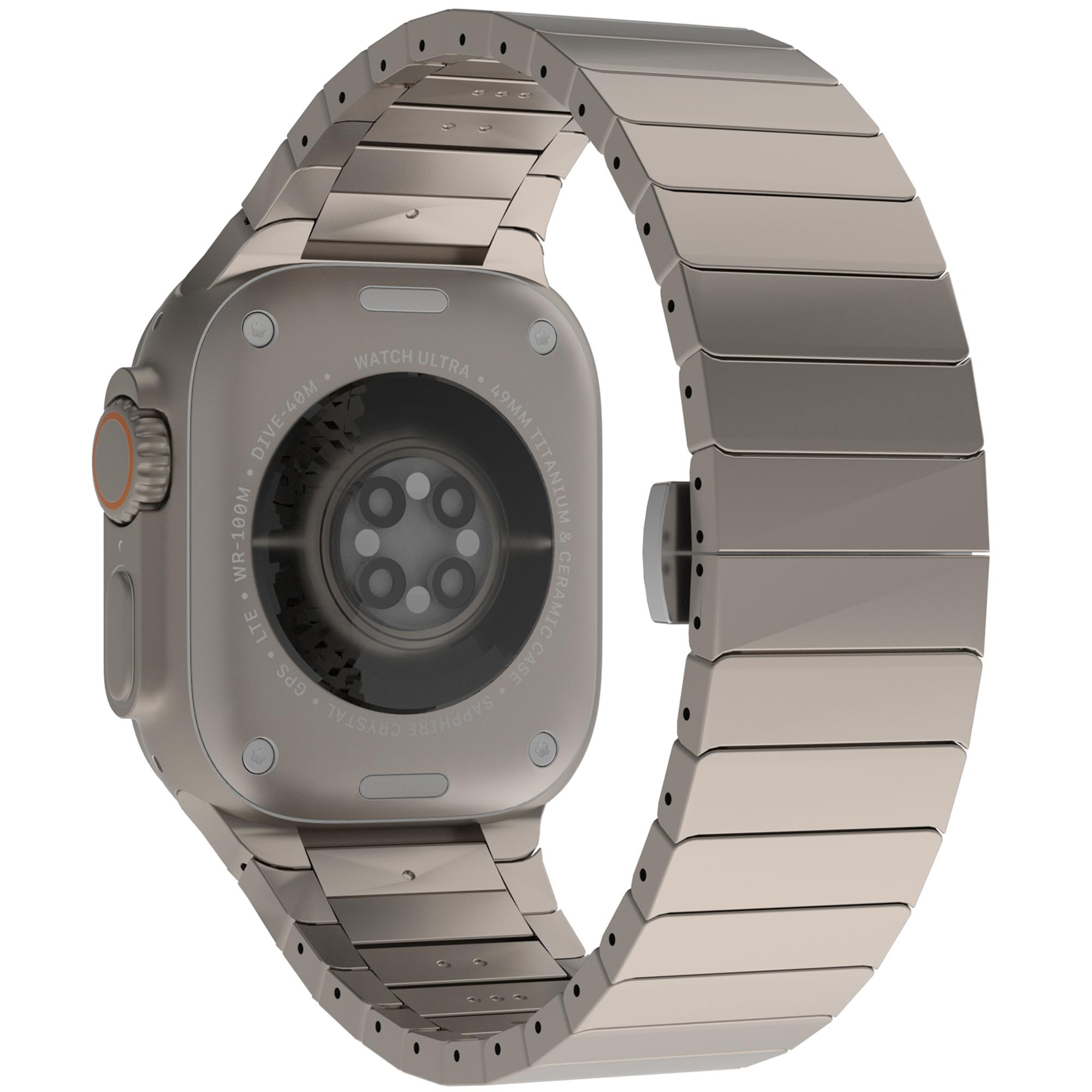 

Для Apple Watch 10 46 мм/Ultra 2/Ultra 49 мм/9 8 7 45 мм/SE (2023) SE (2022) SE 6 5 4 44мм/3 2 1 42мм Сменный браслет для часов из сплава с 1 звеном Titanium