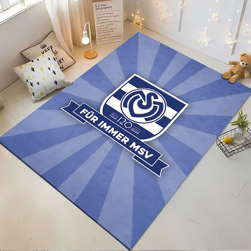 Blue MSV Logo Carpet Design suitable as a non-slip mat for the living room or bedroom sofa
