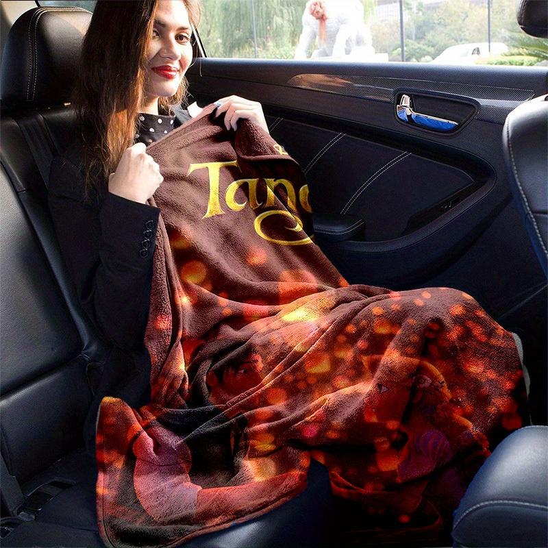 1pc, Disney Tangled Rapunzel & Flynn Rider Romantic Scene Throw Blanket Home Decor, Couch, Outdoor, Gift Idea, Flannel, Bed, Living Room, Travel