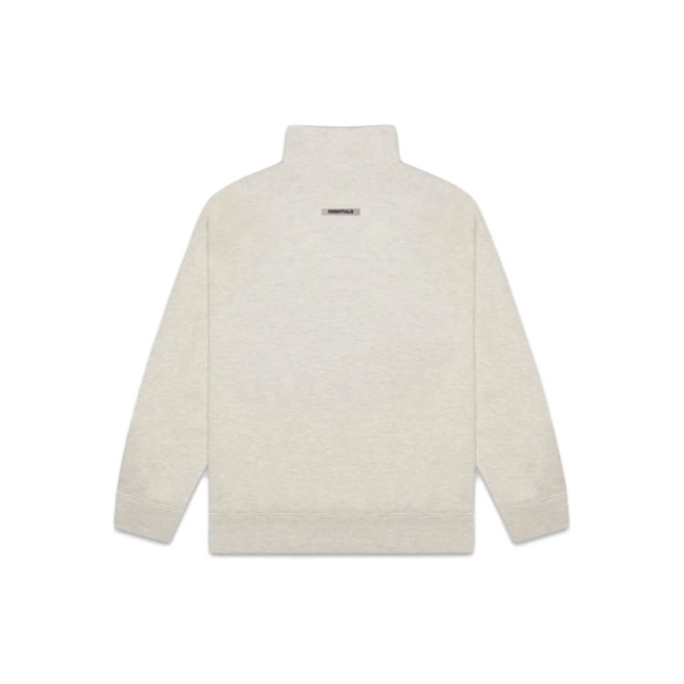 Fear of God Essentials SS20 Mock Neck Fleece-Lined Sweatshirt Unisex Tops Oatmeal FOG-SS20-274