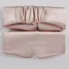 Silk Face Imitation Silk Sleep Eye Mask Ljus nyans Elastisk rem Resevila Ögonskydd För att lindra trötthet Mjuk Smidig vård