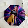 1pc Kpop Outdoor Automatic Umbrella Compact 8 Rib Design Compact Design All Season Travel Vibrant Pattern Umbrella Gift for Festivals