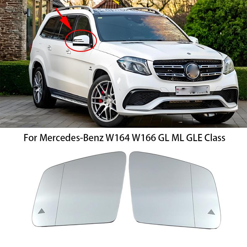 Car Blind Spot Side Mirror Glass For Mercedes-Benz W164 W166 GL ML GLE Class 2010-2015 BSD BSM BSA Wide Angle Heated rearview
