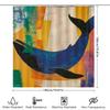 Modern Blue Whale Print Shower Curtain Waterproof Fabric Decor For Bathroom Multicolored Design By Taurusduan Home Dcor Collect