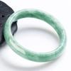 Jadeite A Grade Pale Green Guizhou Jade Bangle with Floating Flowers