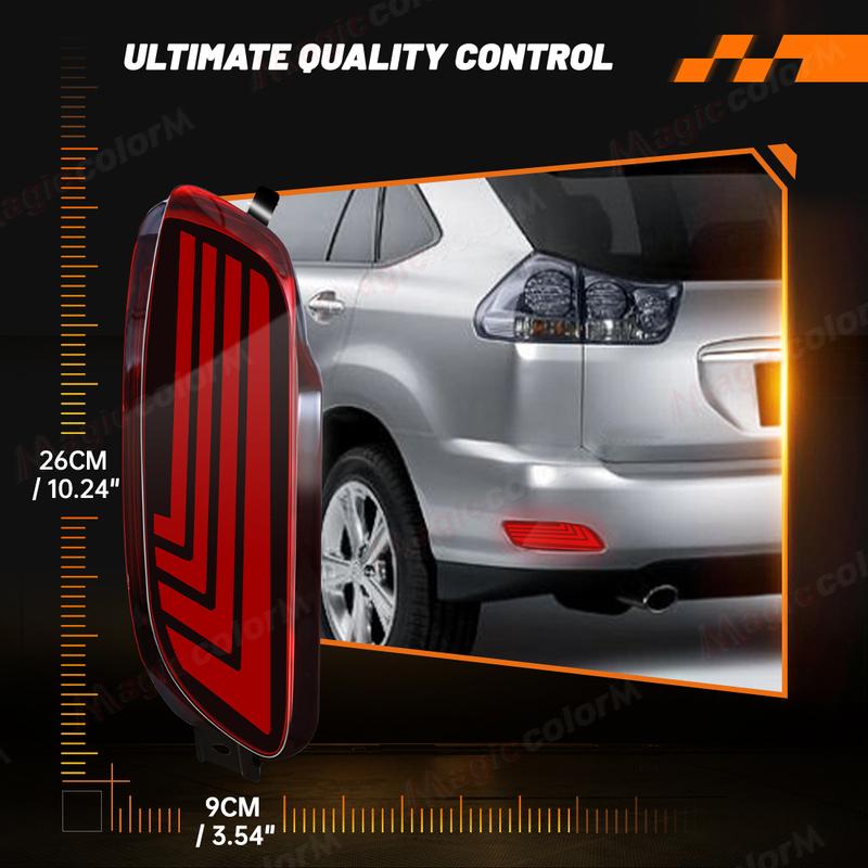 For Lexus RX For Toyota Harrier 2003 - 2008 For Venza 2013 - 2015 Rear Bumper Reflector Lights Dynamic Turn Signal Brake Lamps