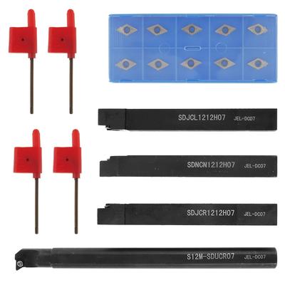 Carbide Lathe Holder Lathe Cutting Tool Indexable Turning Holder Power Tool Accessorie FOR Wood Lathe with 10pcs Carbide Inserts