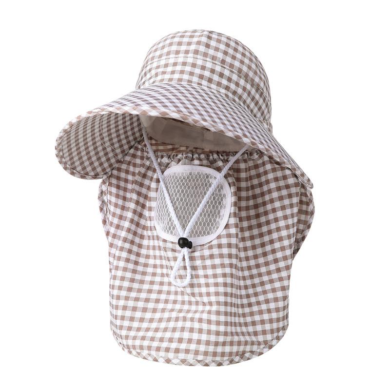 Tea picking hat female summer outdoor work full face dust protection neck cycling breathable mask big edge sun protection sun hat