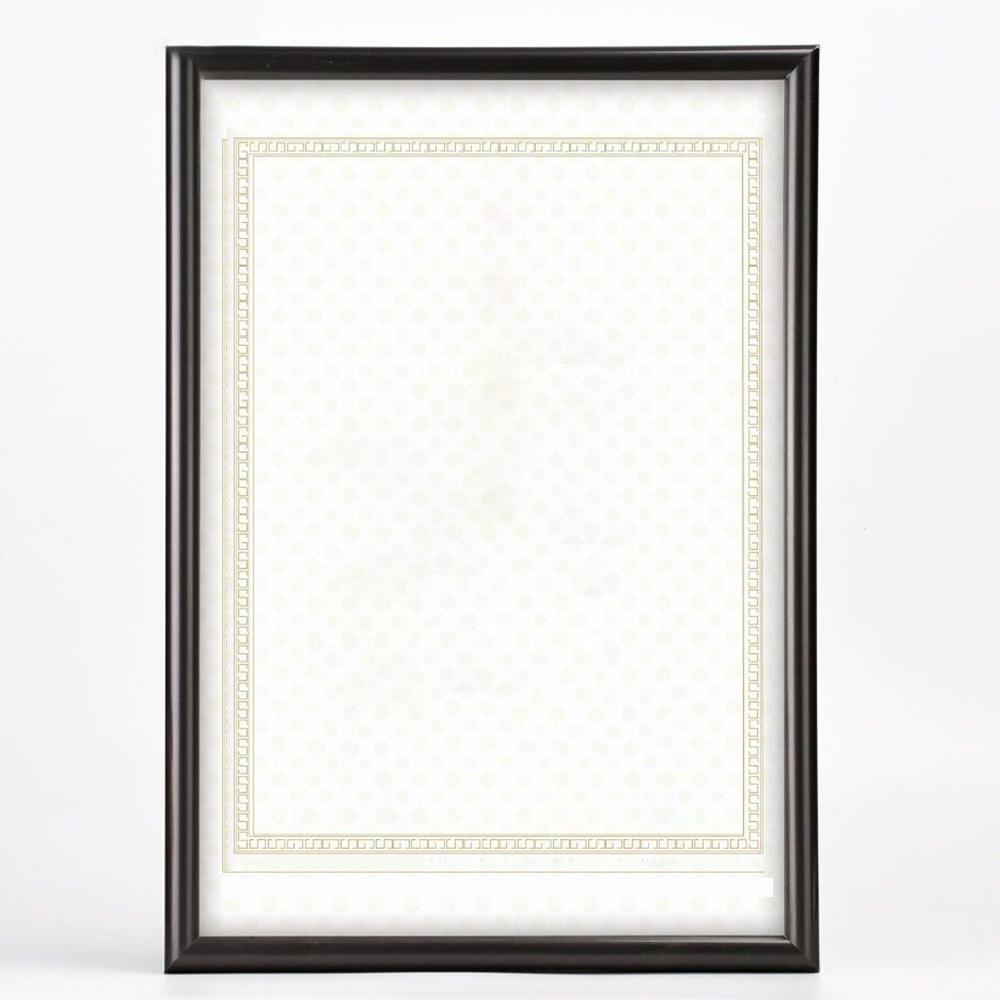 Decorative Ornaments A4 Certificate Frame PVC DIY Wall Commercial Photo Picture Frame Document Holder Frame